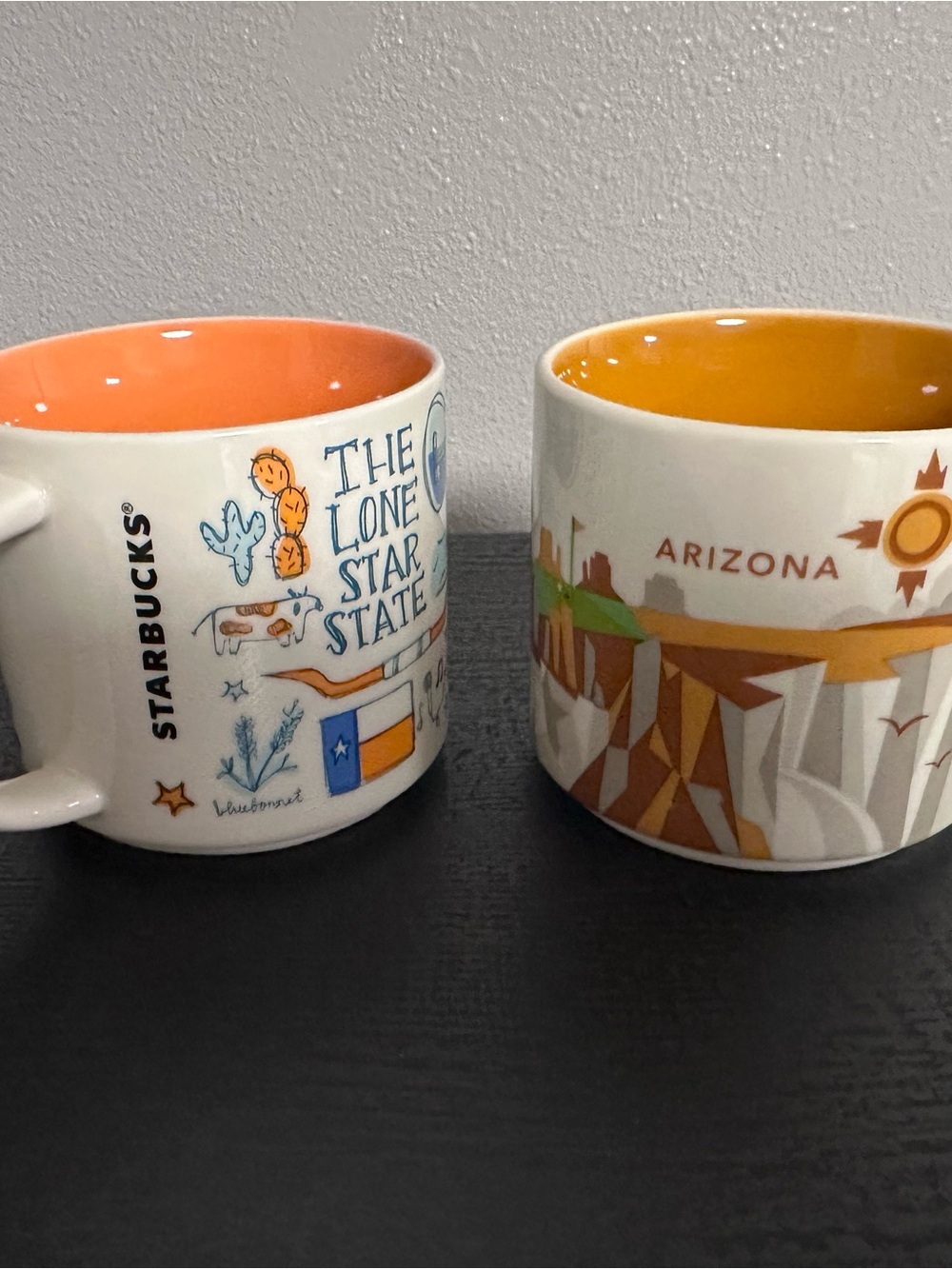 Starbucks Been There Mug Texas & Starbucks You Are Here Arizona Mug